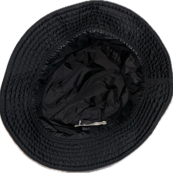 Prada Embroidered Stitch Logo Black Bucket Hat - Picture 9 of 11